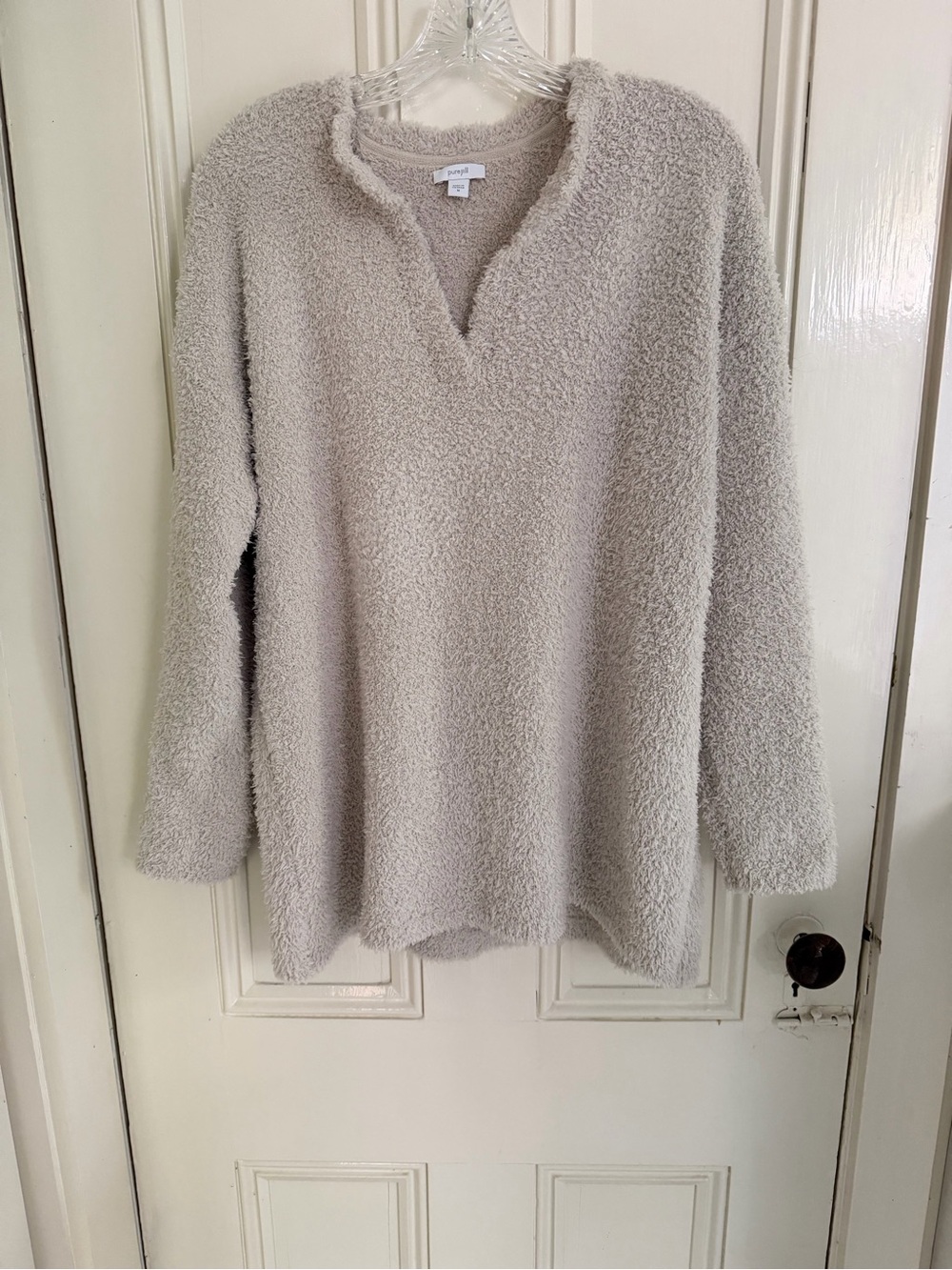 J. Jill Plush V-Neck Popcorn Knit Sweater - very soft!